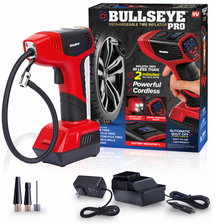 Bullseye Pro Tire Inflator Main Image with Packaging