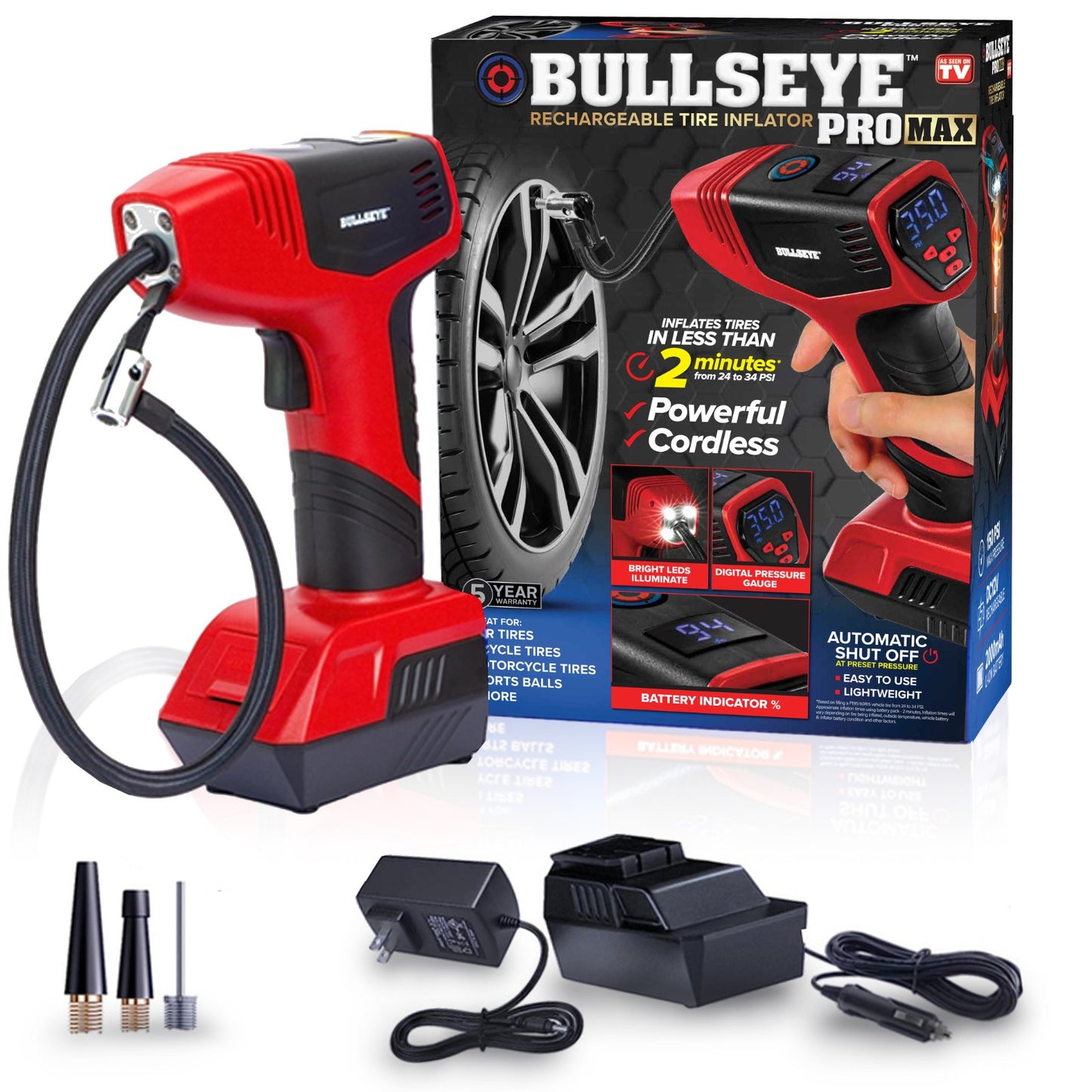 Bullseye Pro Max Portable Tire Inflator